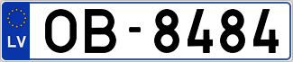 Auto numura zīme OB8484
