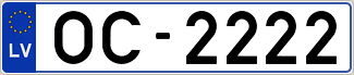 Auto numura zīme OC2222