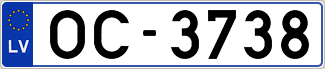 Auto numura zīme OC3738