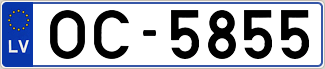 Auto numura zīme OC5855