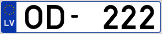 Auto numura zīme OD222