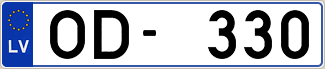 Auto numura zīme OD330