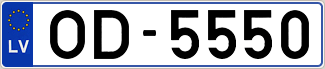 Auto numura zīme OD5550