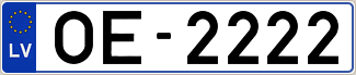 Auto numura zīme OE2222