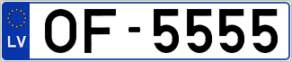 Auto numura zīme OF5555