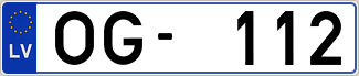 Auto numura zīme OG112