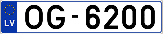 Auto numura zīme OG6200