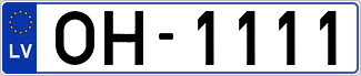 Auto numura zīme OH1111