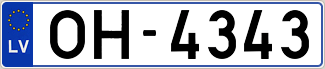 Auto numura zīme OH4343