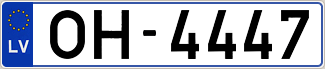 Auto numura zīme OH4447