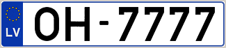 Auto numura zīme OH7777