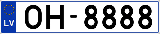 Auto numura zīme OH8888
