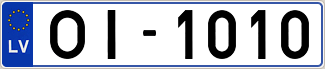 Auto numura zīme OI1010
