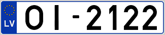 Auto numura zīme OI2122