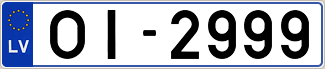 Auto numura zīme OI2999