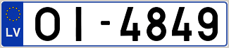 Auto numura zīme OI4849