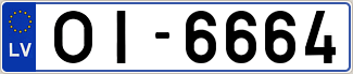 Auto numura zīme OI6664