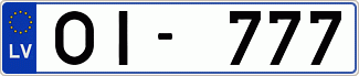 Auto numura zīme OI777