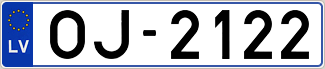 Auto numura zīme OJ2122