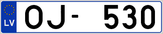 Auto numura zīme OJ530