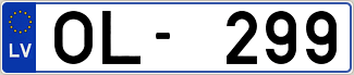 Auto numura zīme OL299