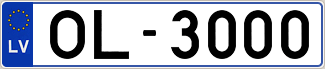 Auto numura zīme OL3000