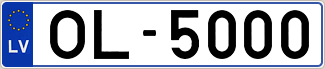 Auto numura zīme OL5000