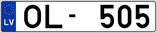 Auto numura zīme OL505