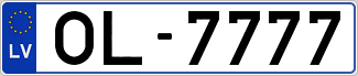 Auto numura zīme OL7777
