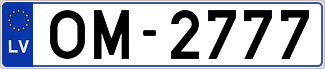 Auto numura zīme OM2777