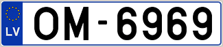 Auto numura zīme OM6969