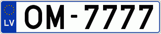 Auto numura zīme OM7777