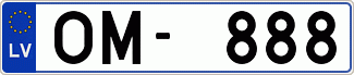Auto numura zīme OM888