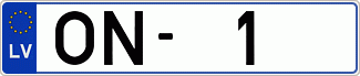 Auto numura zīme ON1