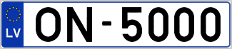Auto numura zīme ON5000