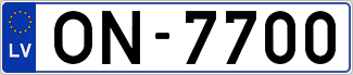 Auto numura zīme ON7700