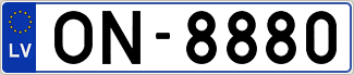 Auto numura zīme ON8880