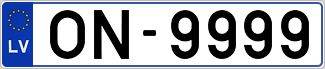 Auto numura zīme ON9999