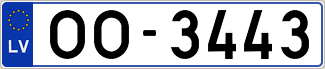 Auto numura zīme OO3443