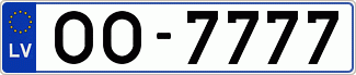 Auto numura zīme OO7777