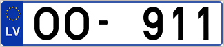 Auto numura zīme OO911