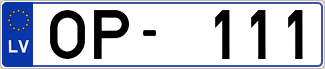 Auto numura zīme OP111