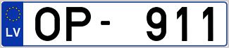 Auto numura zīme OP911