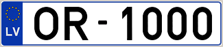 Auto numura zīme OR1000