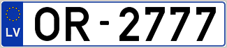 Auto numura zīme OR2777