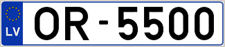 Auto numura zīme OR5500