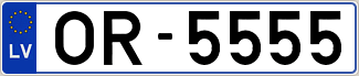 Auto numura zīme OR5555