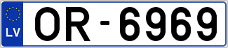 Auto numura zīme OR6969