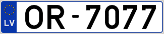Auto numura zīme OR7077