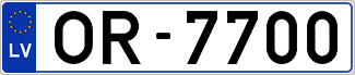 Auto numura zīme OR7700